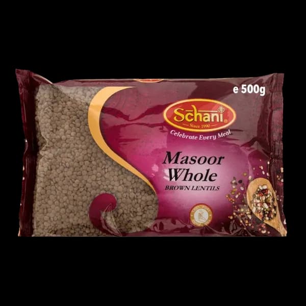 SCHANI BROWN LENTILS (MASOOR WHOLE) 500g